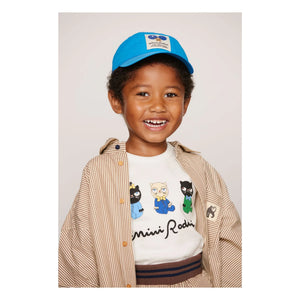 Mini Rodini - Camisa de popelín de algodón orgánico a rayas | Marrón