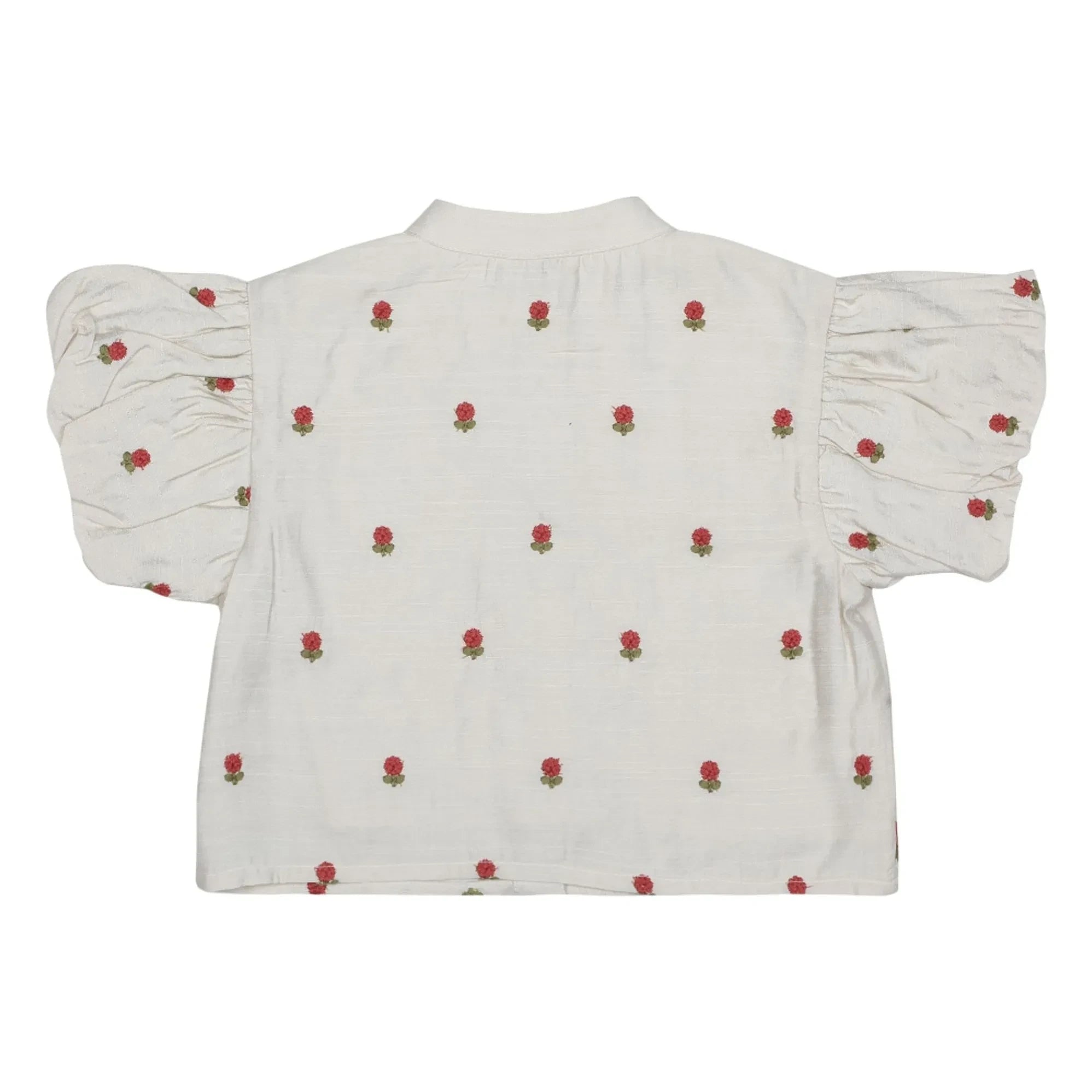 Donsje - Blusa de Tencel con Flores Eliora | Crudo