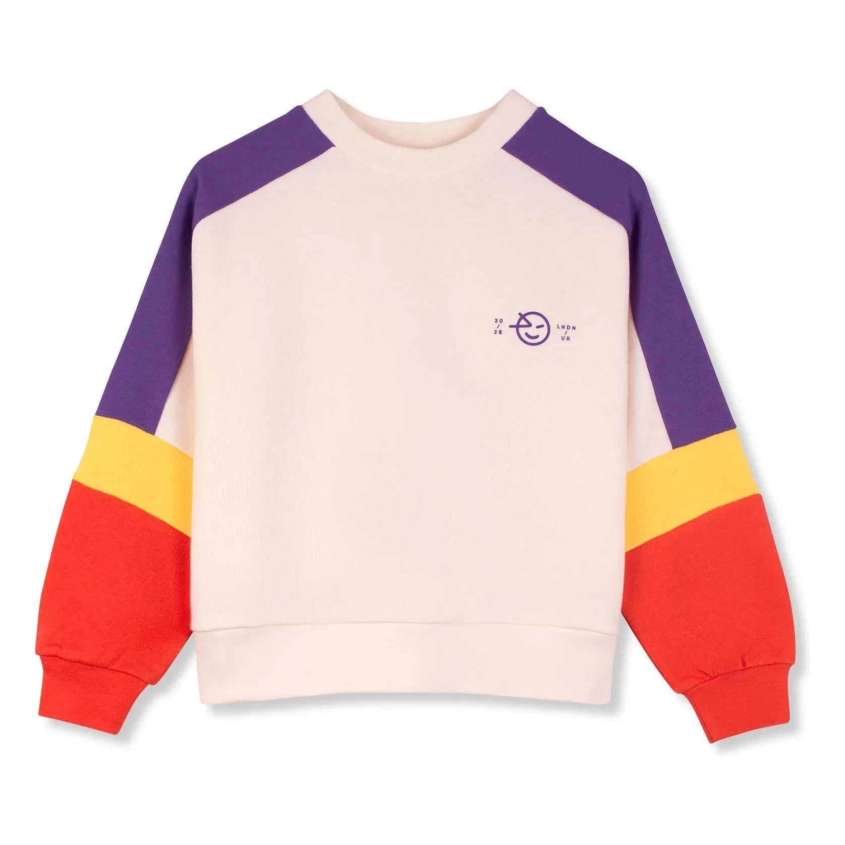 Wynken - Sudadera de algodón orgánico con bloques de color | Crudo