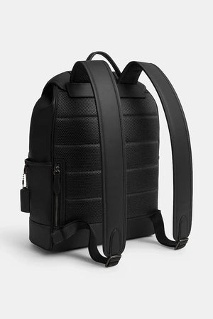 Mochila Coach League Flap de piel