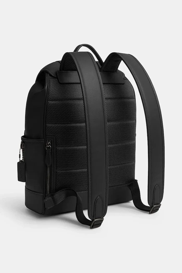 Mochila Coach League Flap de piel