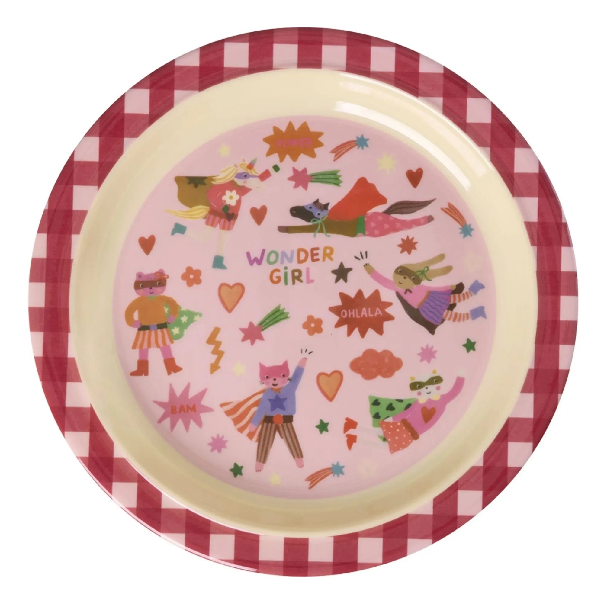 Rice - Plato de melamina Hero | Rosa