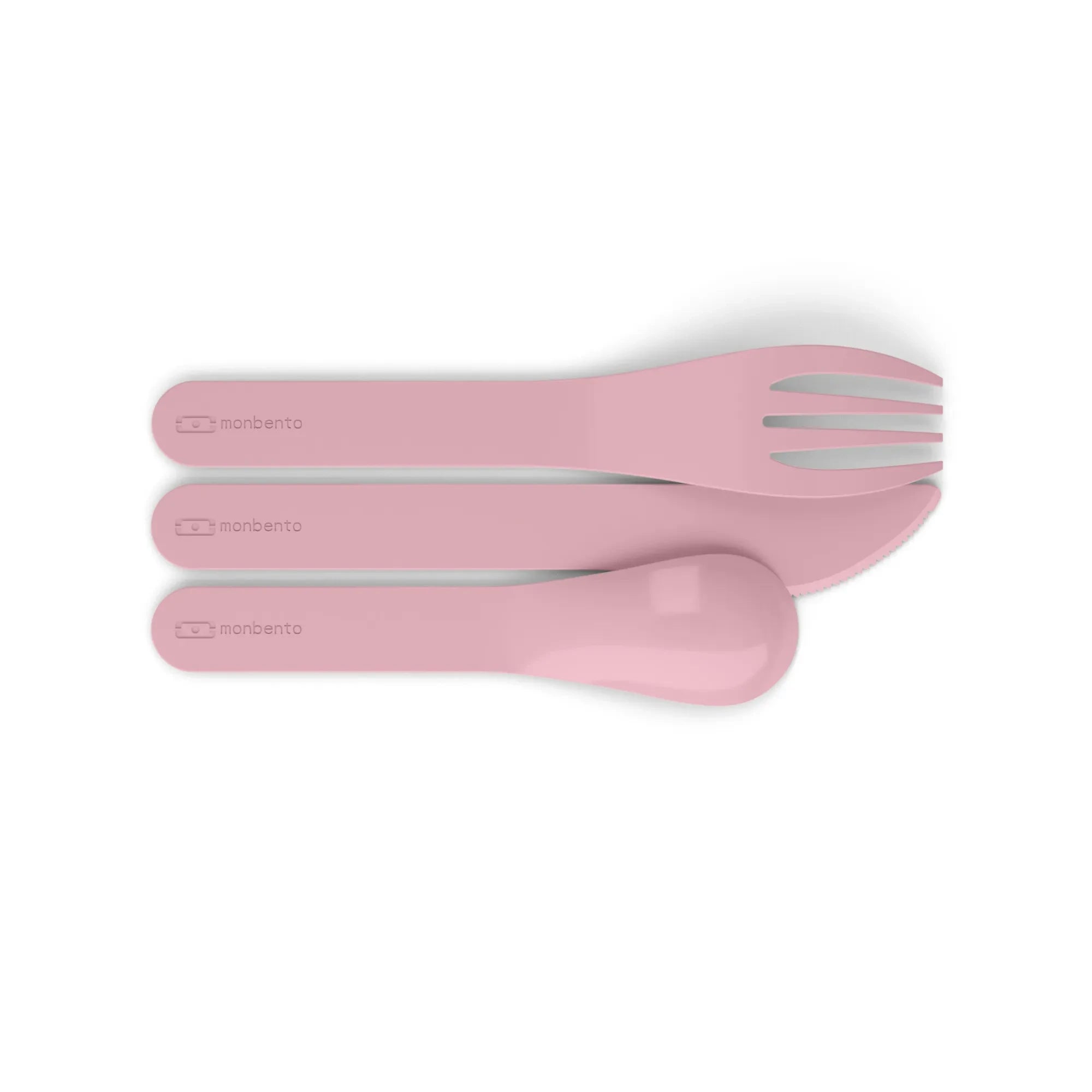 Monbento - MB Pocket Color Set de cubiertos biodegradables | Rosa