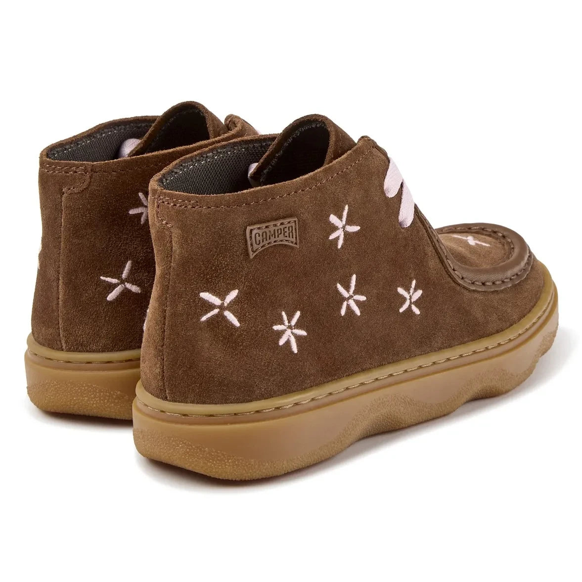 Camper - Botas Kiddo con cordones florales | Marrón