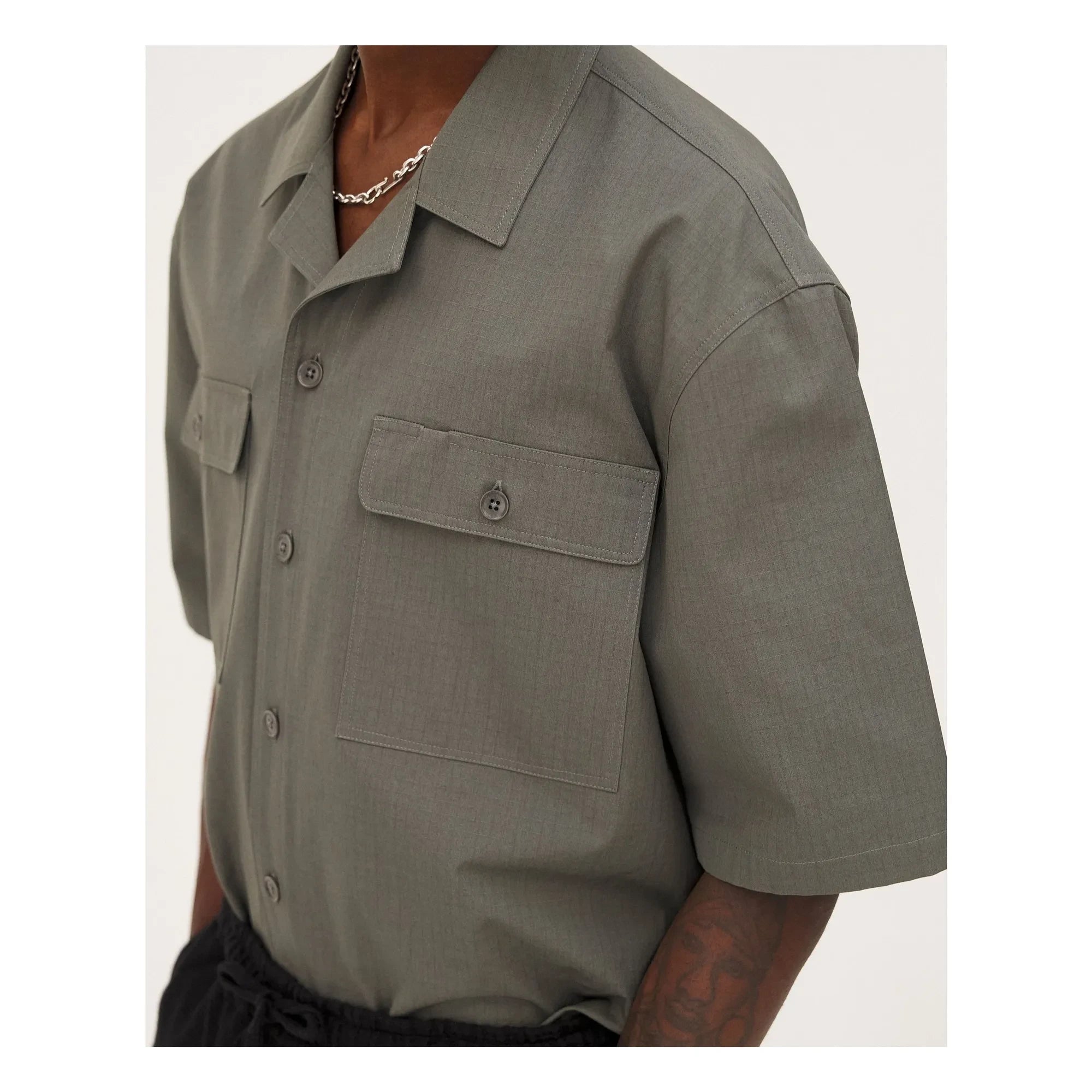Noyoco - Camisa de algodón orgánico Borneo | Caqui