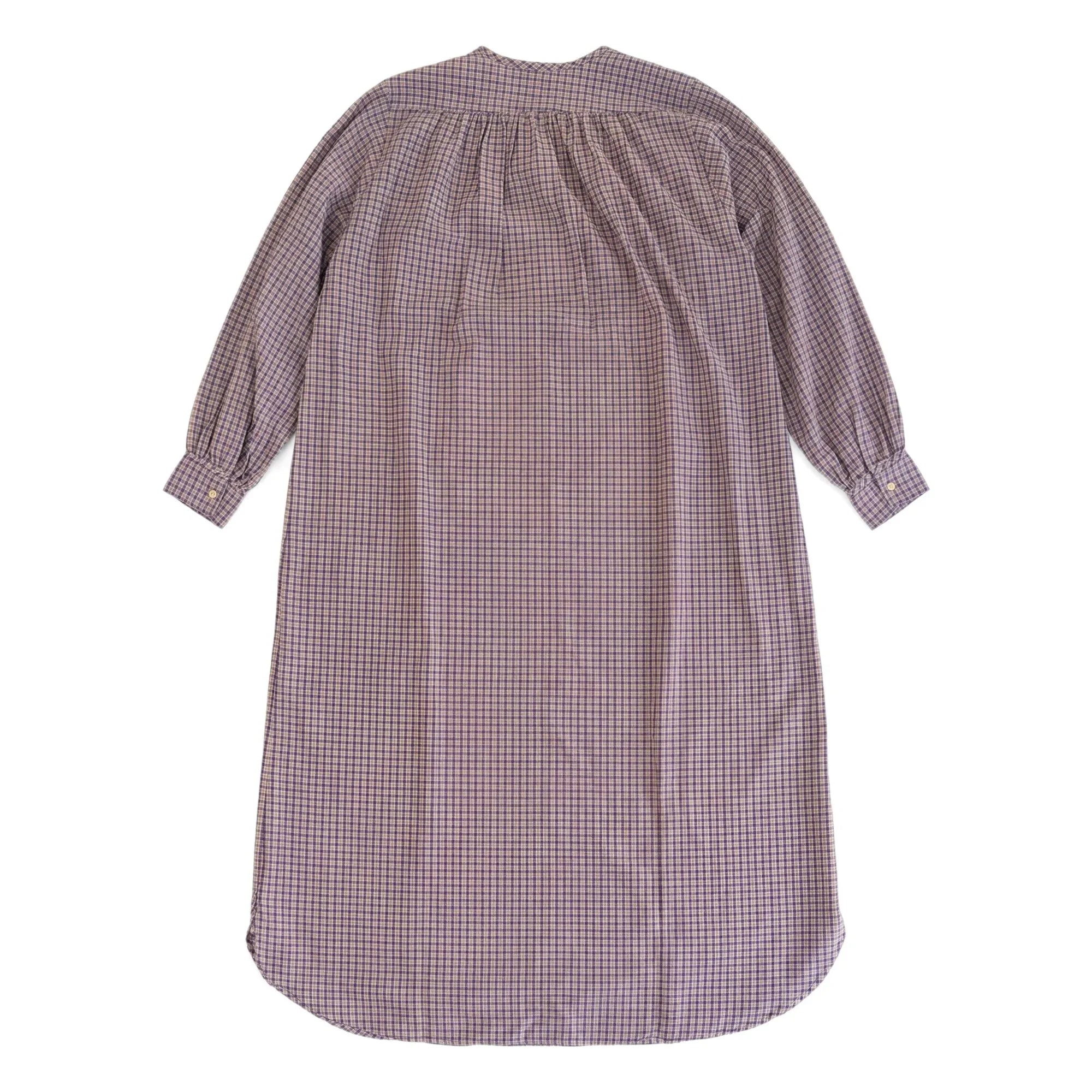 Hod - Vestido de cuadros de algodón Sally | Morado