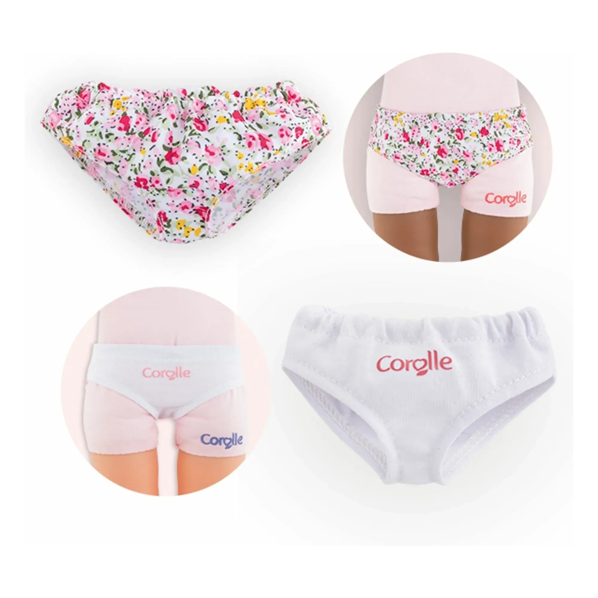 Corolle - Braguitas para muñeca de 36 cm - Juego de 2 | Blanco