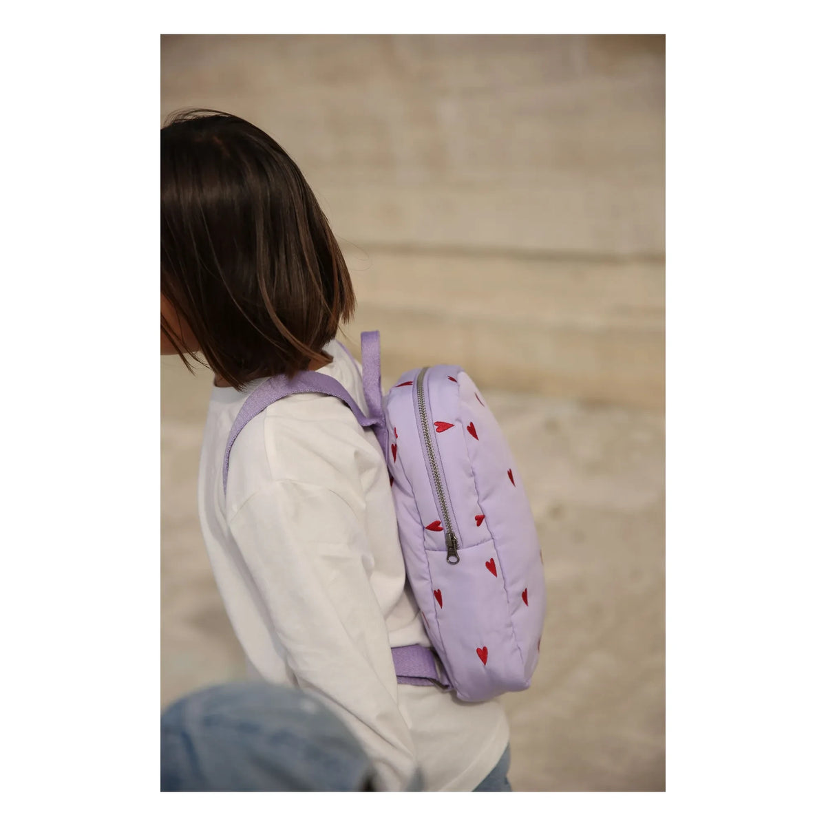 Studio Noos - Mochila Puffy Hearts | Lila