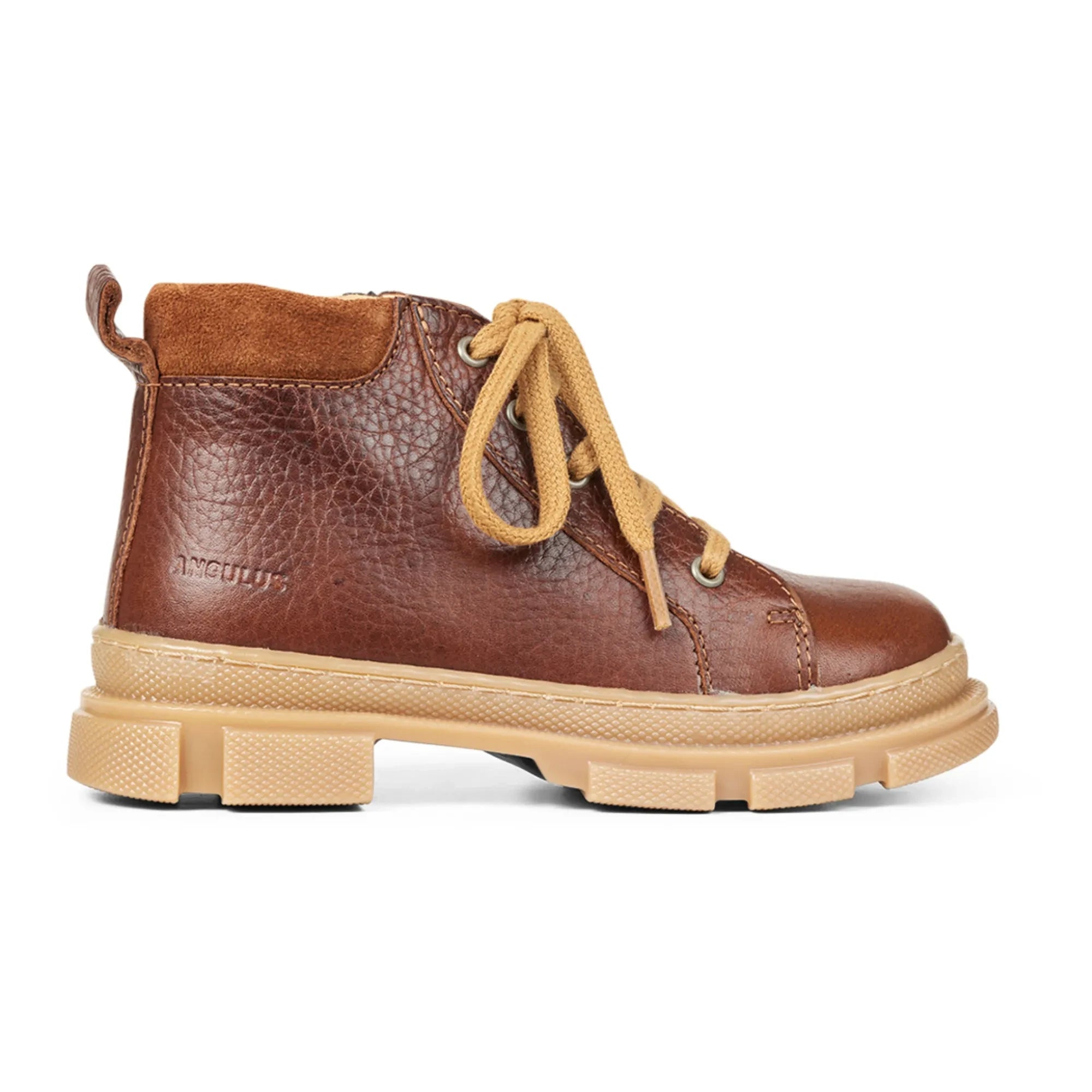Angulus - Botines de cordones con cremallera | Coñac