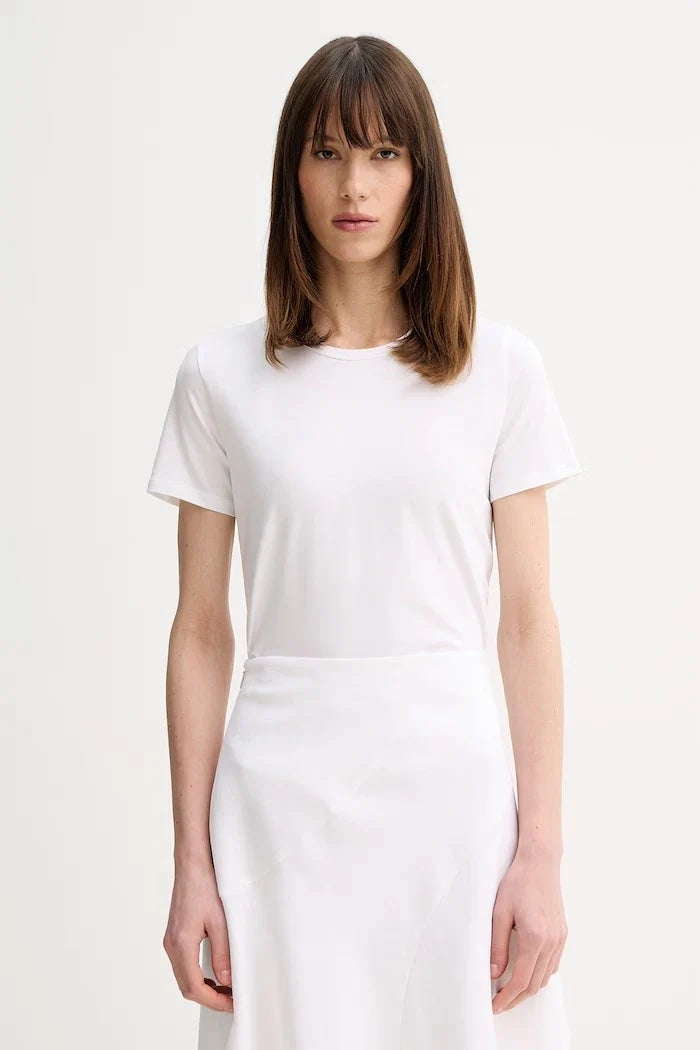 Camiseta básica de mujer MM by Max Mara de algodón y elastano MULINO
