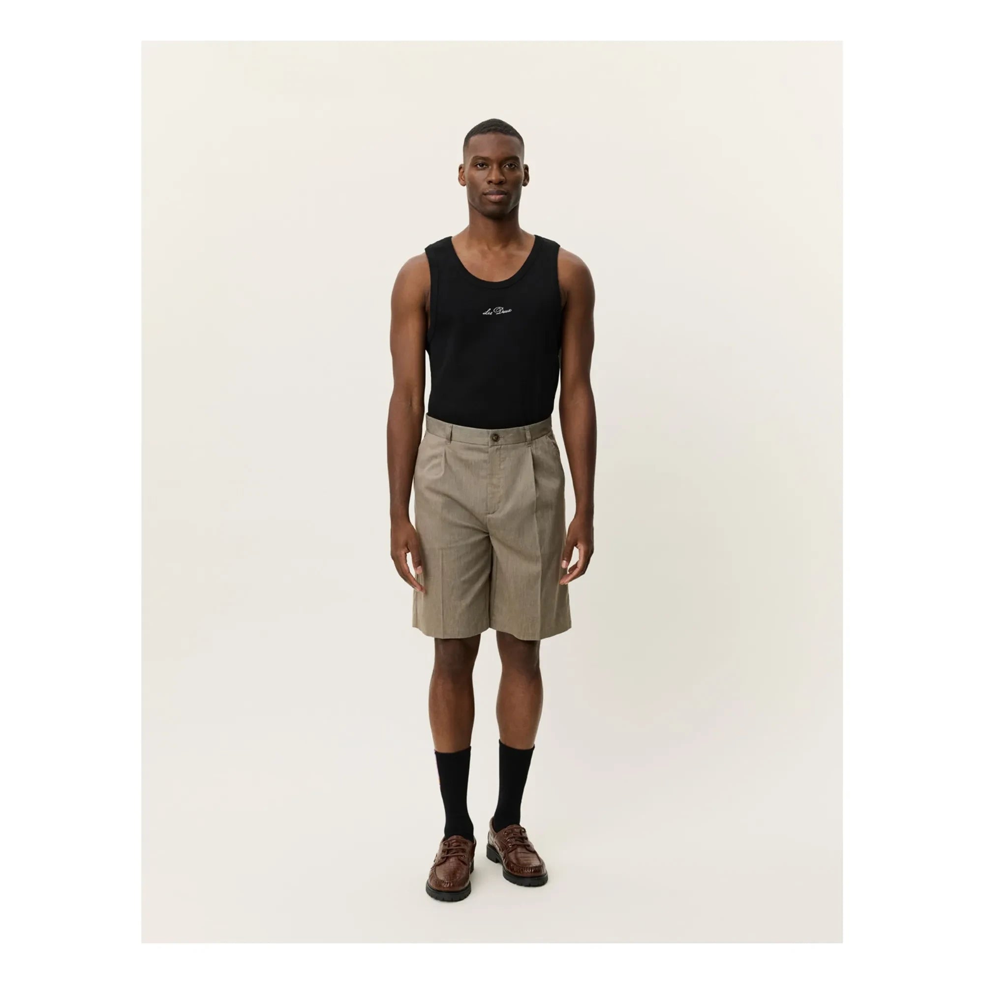 Les Deux - Shorts Reece plisados | Verde