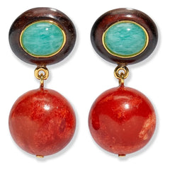 Lizzie Fortunato - Pendientes de coral Laurel | Rojo
