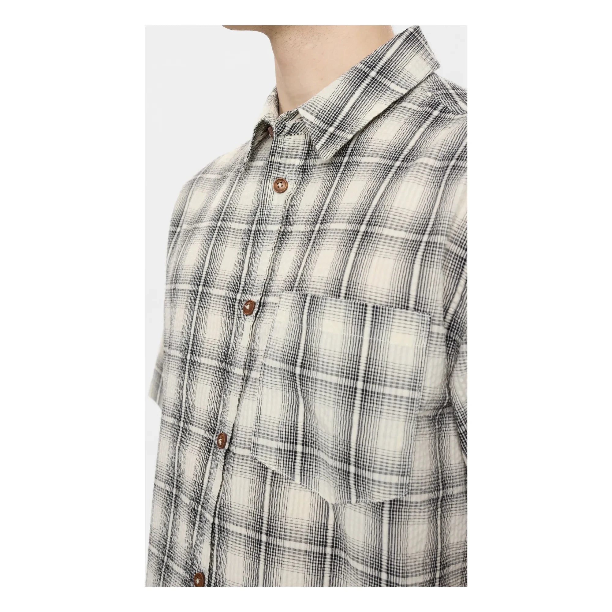 Anerkjendt - Camisa a cuadros Akotto | Gris