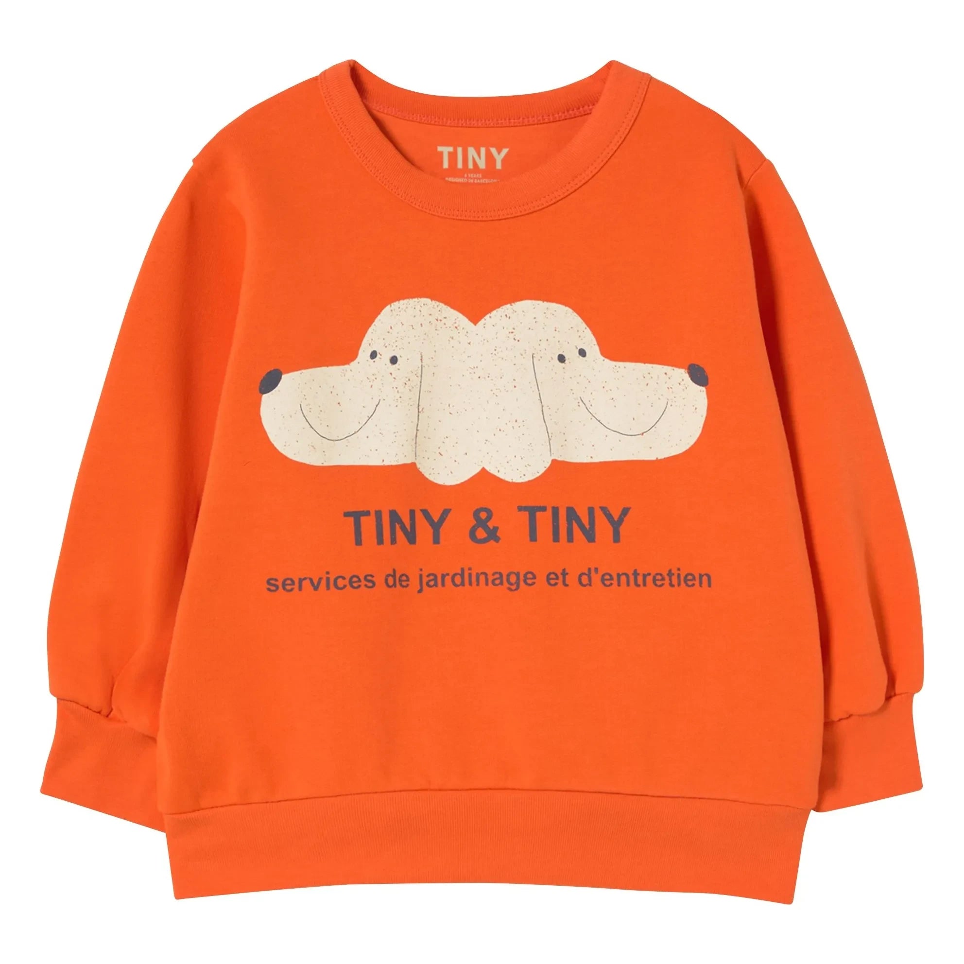 Tinycottons - Dogs Tiny & Tiny Sudadera de Algodón Orgánico | Naranja