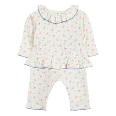 Tartine et Chocolat - Conjunto de camiseta y mallas florales | Crudo