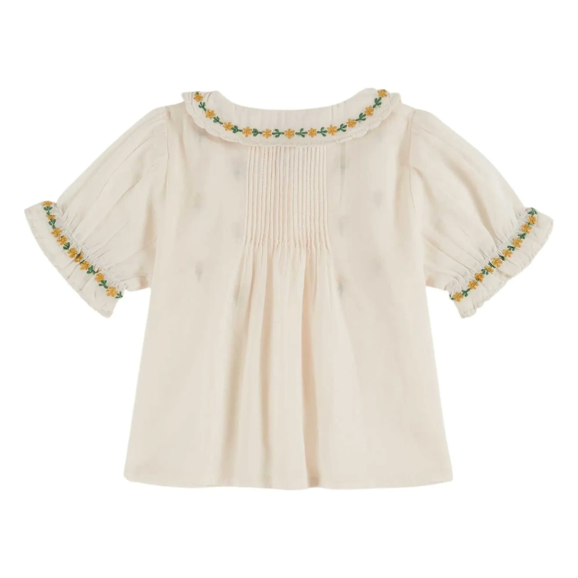 Emile et Ida - Blusa bordada con flores | Crema