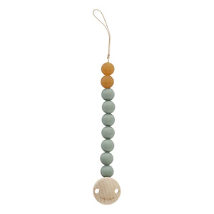 Hevea - Goma Natural y Clip para Chupete de Caucho | Verde almendra