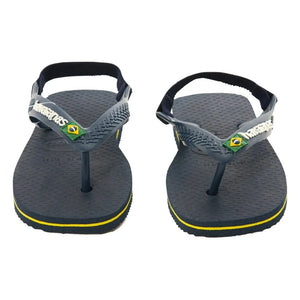 Havaianas - Chanclas de dedo de bebé Logo Brasil | Azul Noche
