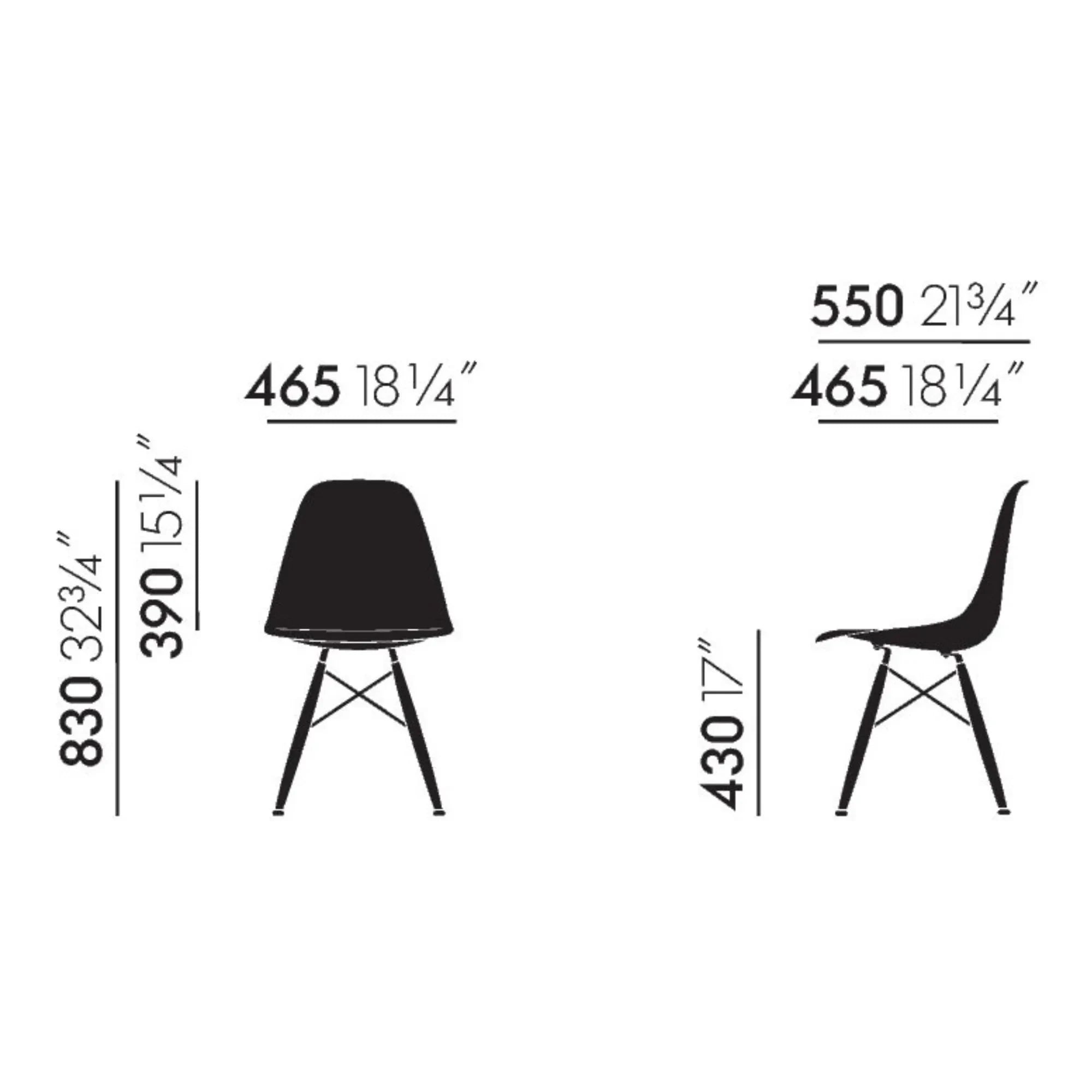 Vitra - Silla DSW de plástico - base de arce - Charles y Ray Eames | Forêt