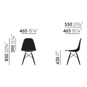 Vitra - Silla DSW de plástico - base de arce - Charles y Ray Eames | Forêt