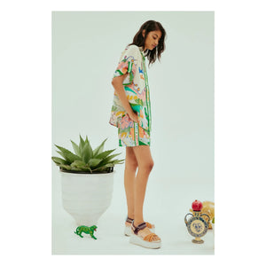 Alémais - Pantalones cortos de lino Nadia | Verde