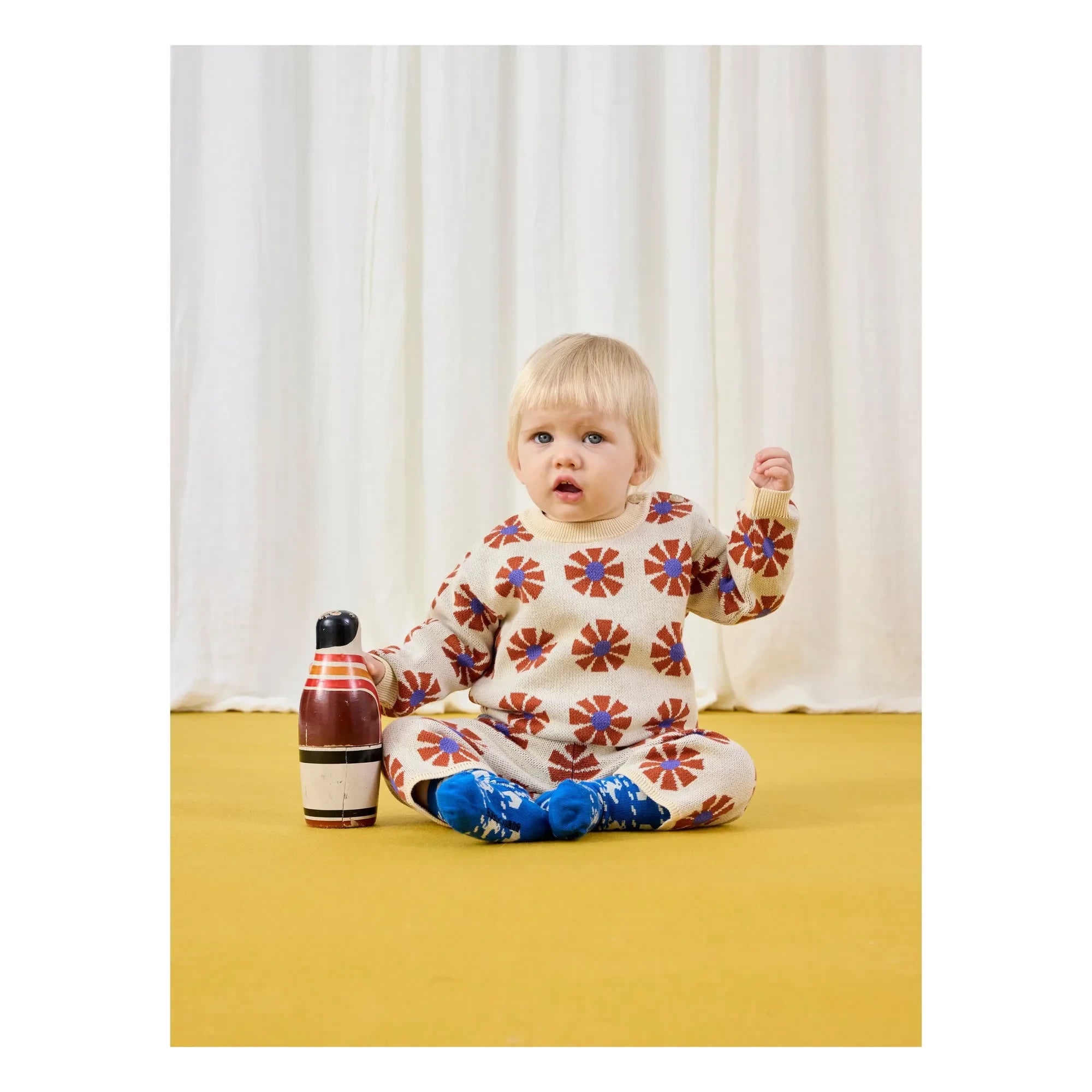 Bobo Choses - Jersey Jacquard de Algodón Orgánico | Beige