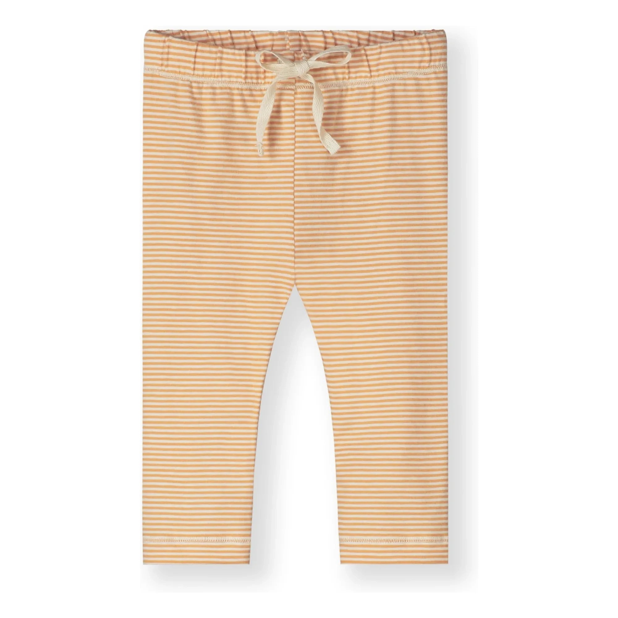Gray Label - Minileggings a rayas de algodón orgánico | Albaricoque