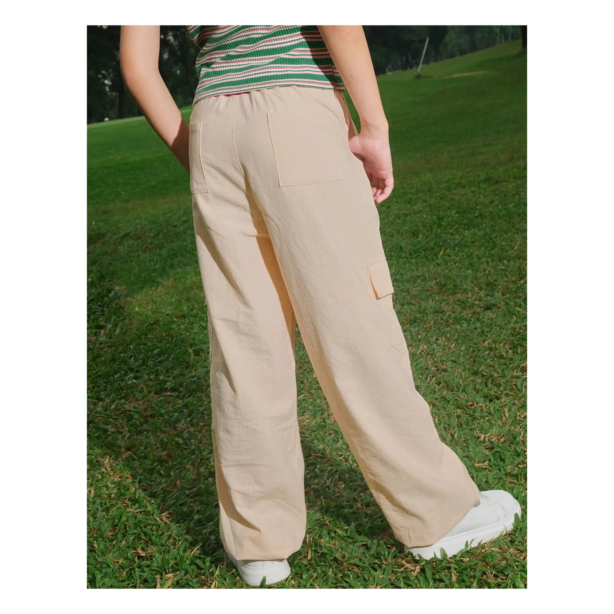 Gingersnaps - Pantalones Hannah con pliegues | Crudo