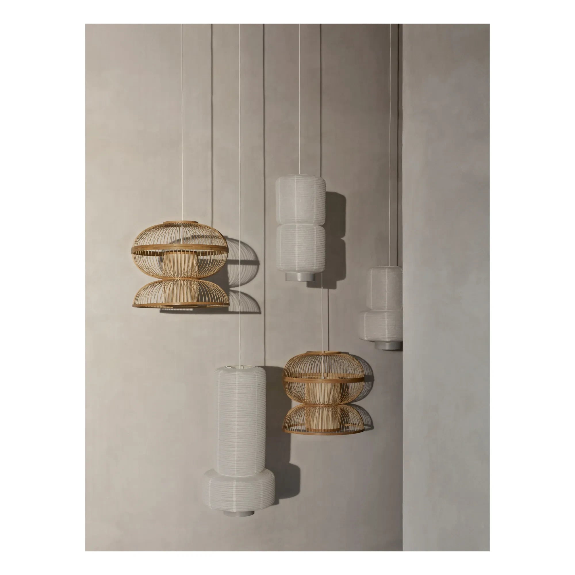 Broste Copenhagen - Lámpara colgante de papel William | Blanca