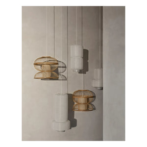 Broste Copenhagen - Lámpara colgante de papel William | Blanca