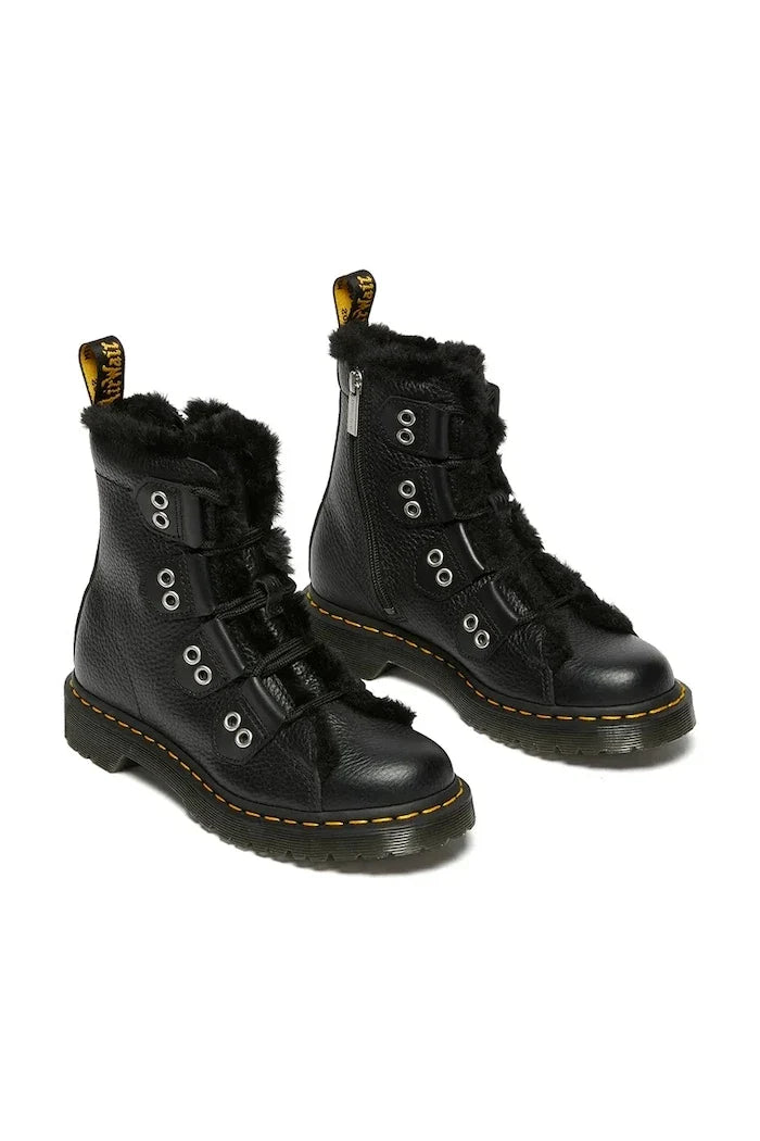 Botín Dr. Martens 1460 LTT de piel forrado de pelo