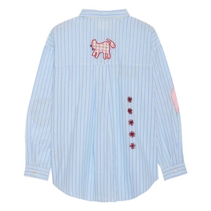 SISSEL EDELBO - Camisa de rayas de batería | Verde