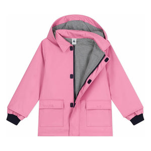 Petit Bateau - Chubasquero icónico de fibra reciclada | Rosa caramelo