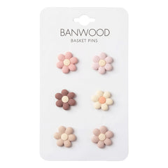 Banwood - Basket pine - Fleurs | Pembe