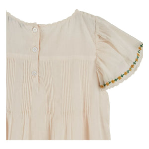 Emile et Ida - Vestido con bordado floral | Crema