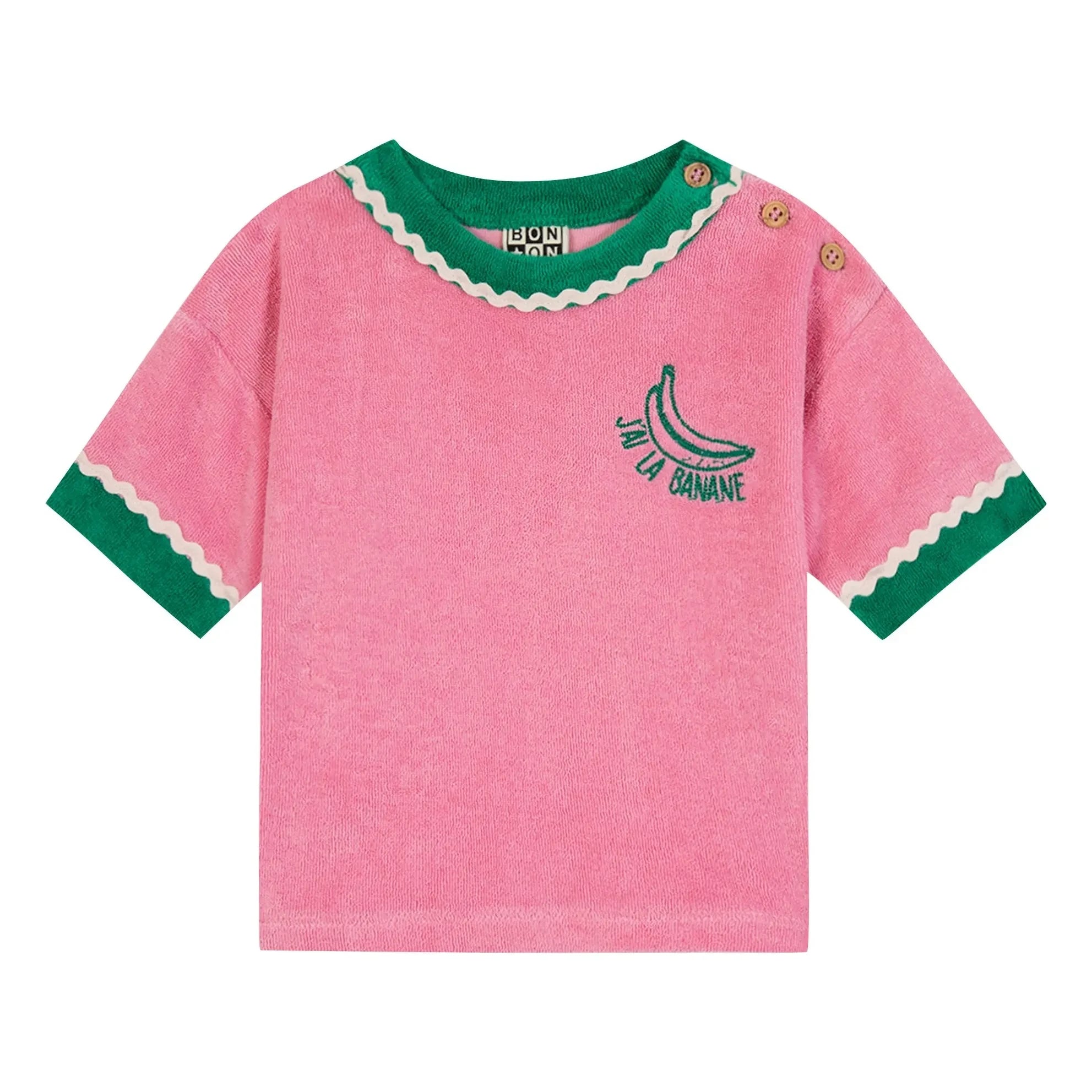 Bonton - Livia Bebé Esponja Camiseta | Rosa caramelo