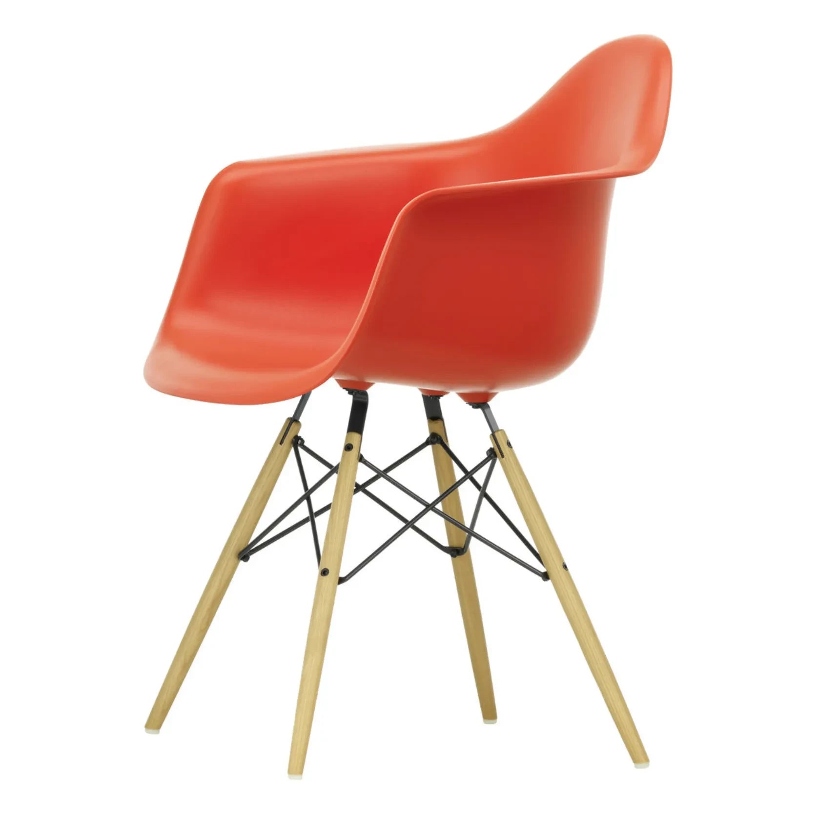 Vitra - Silla DAW - base de arce - Charles & Ray Eames | Rojo amapola