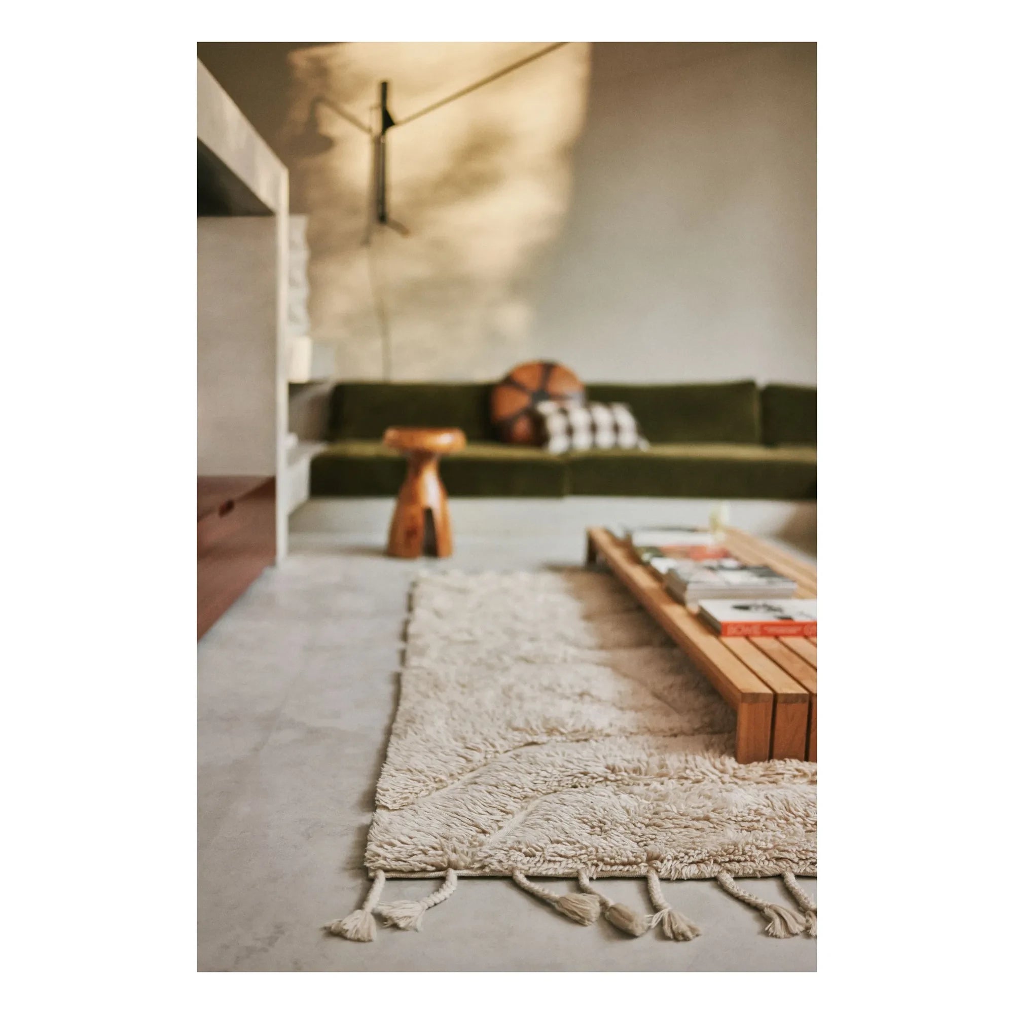 HKliving - Alfombra de lana ilimitada | Crema