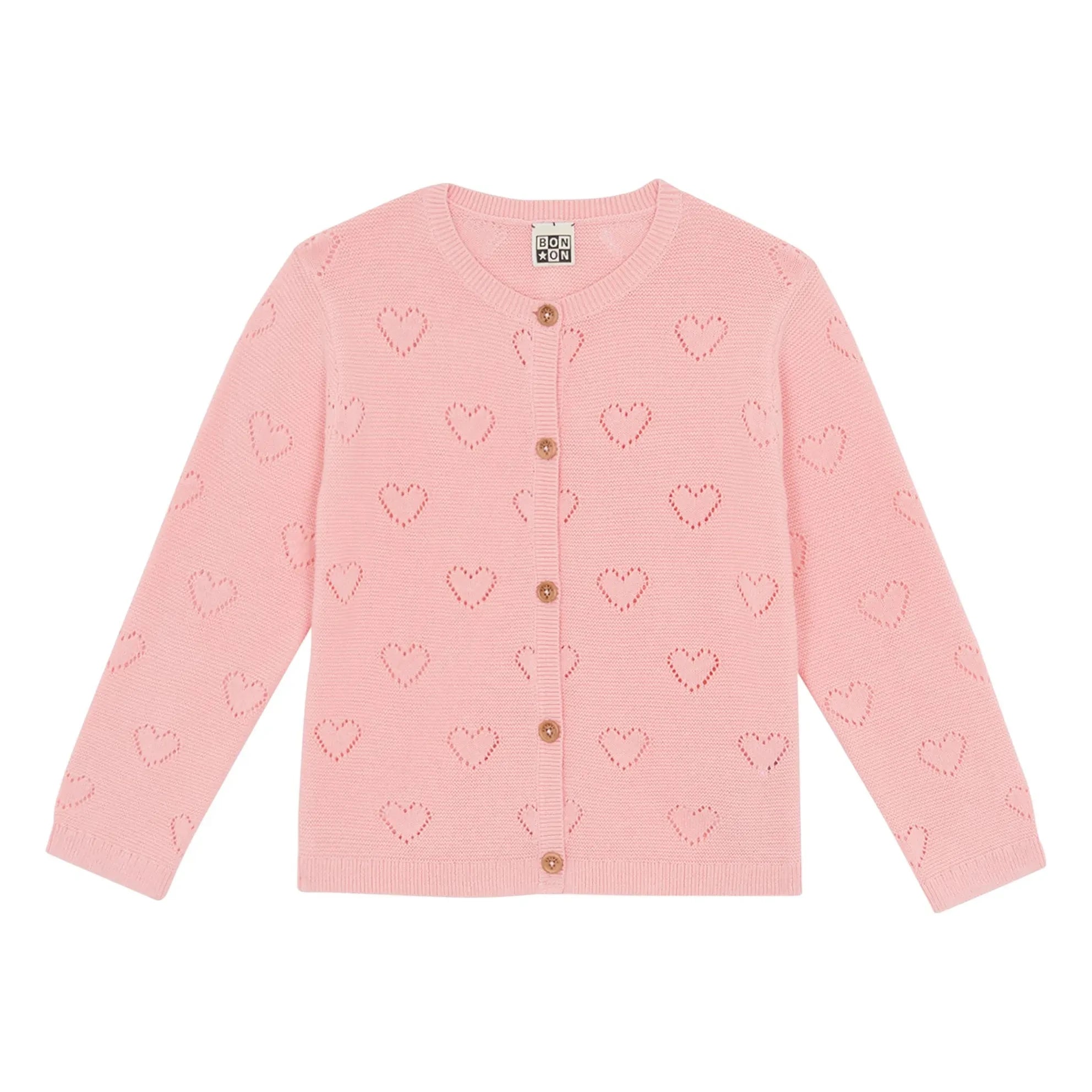 Bonton - Cárdigan Lilou Corazones | Rosa