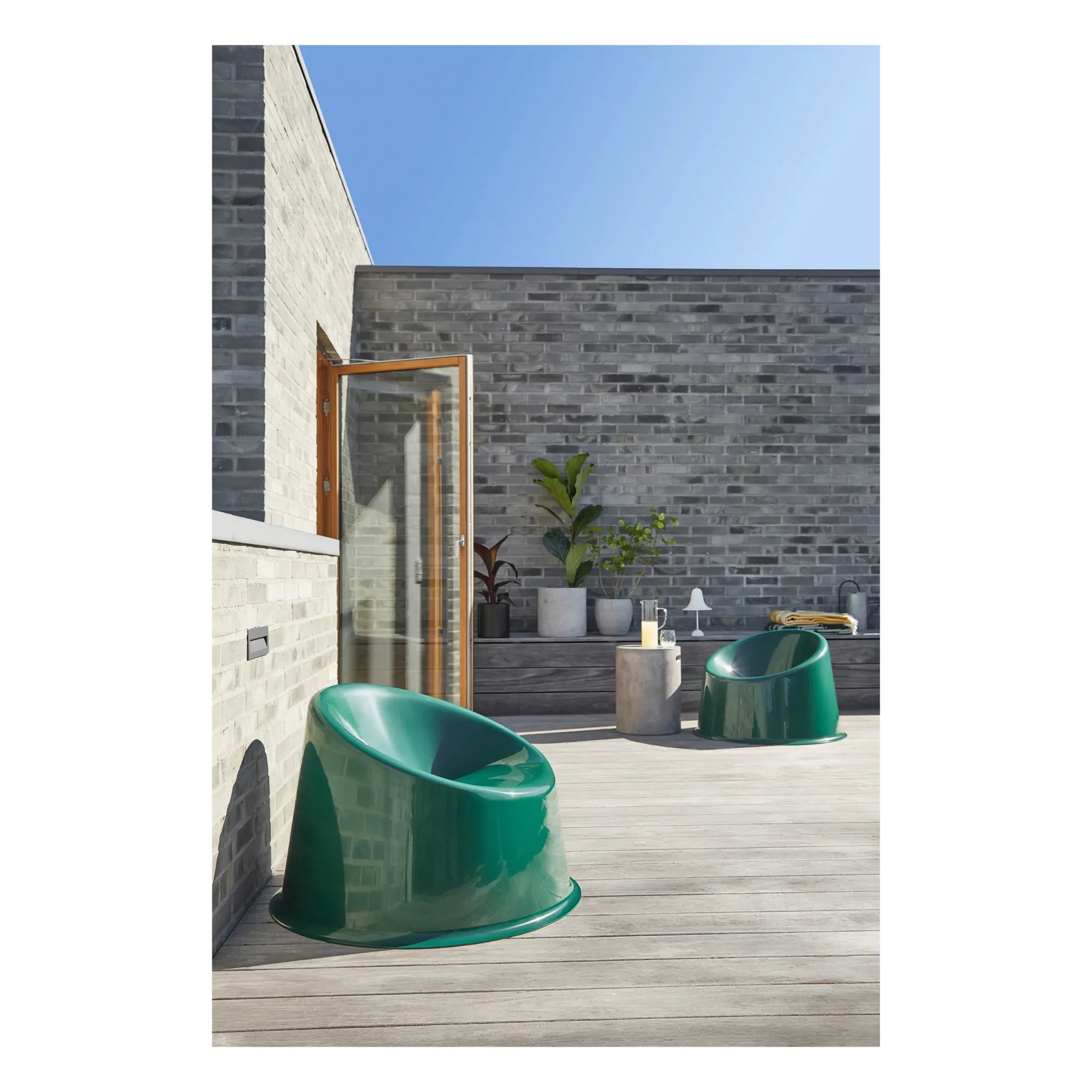 Verpan - Sillón de relax para exteriores Panto Pop | Verde oscuro