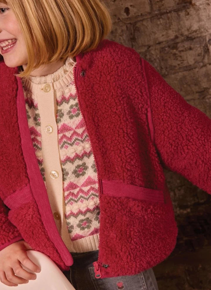 Bonton - Peppa Sherpa ceket | Framboise