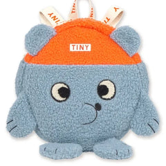 Tinycottons - Mochila con forma de osito de peluche azul