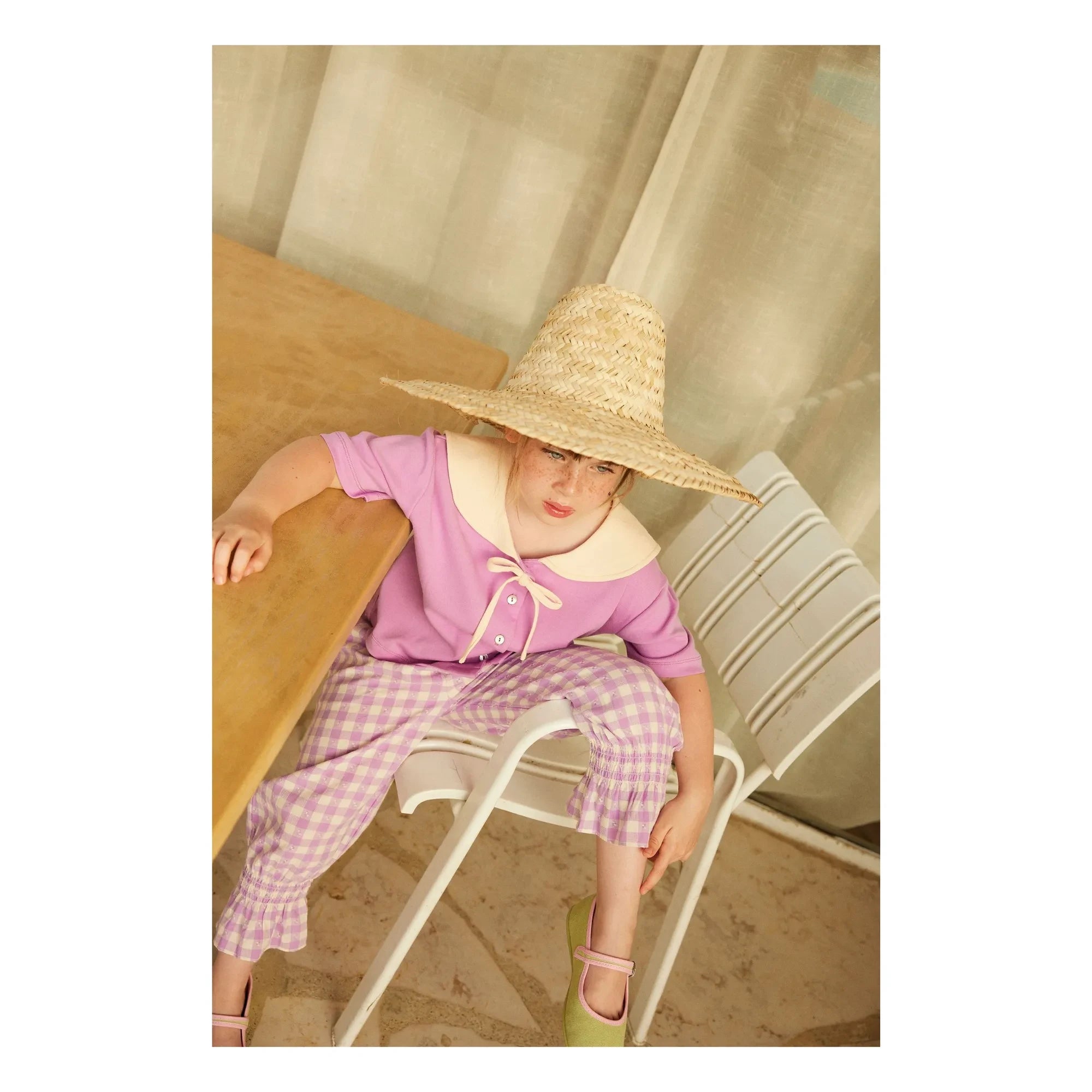 Hola Simone - Pantalones Mirliton Vichy | Lavanda