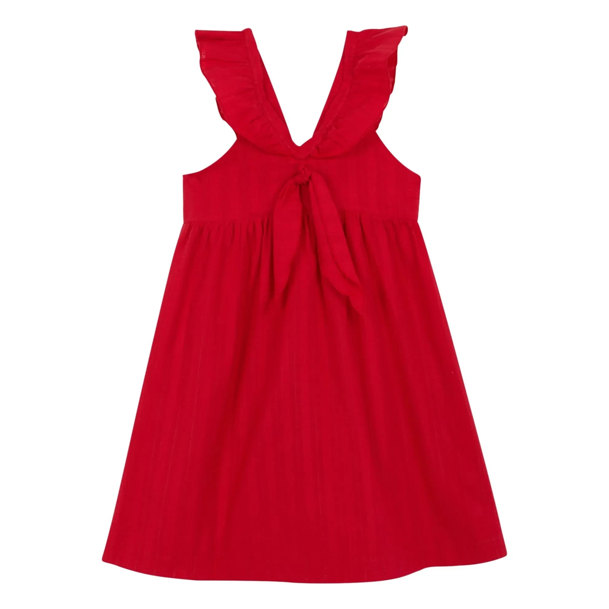 birinit - Vestido Midi de Algodón Orgánico | Rojo