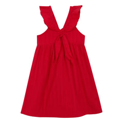 birinit - Vestido Midi de Algodón Orgánico | Rojo