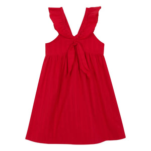 birinit - Vestido Midi de Algodón Orgánico | Rojo
