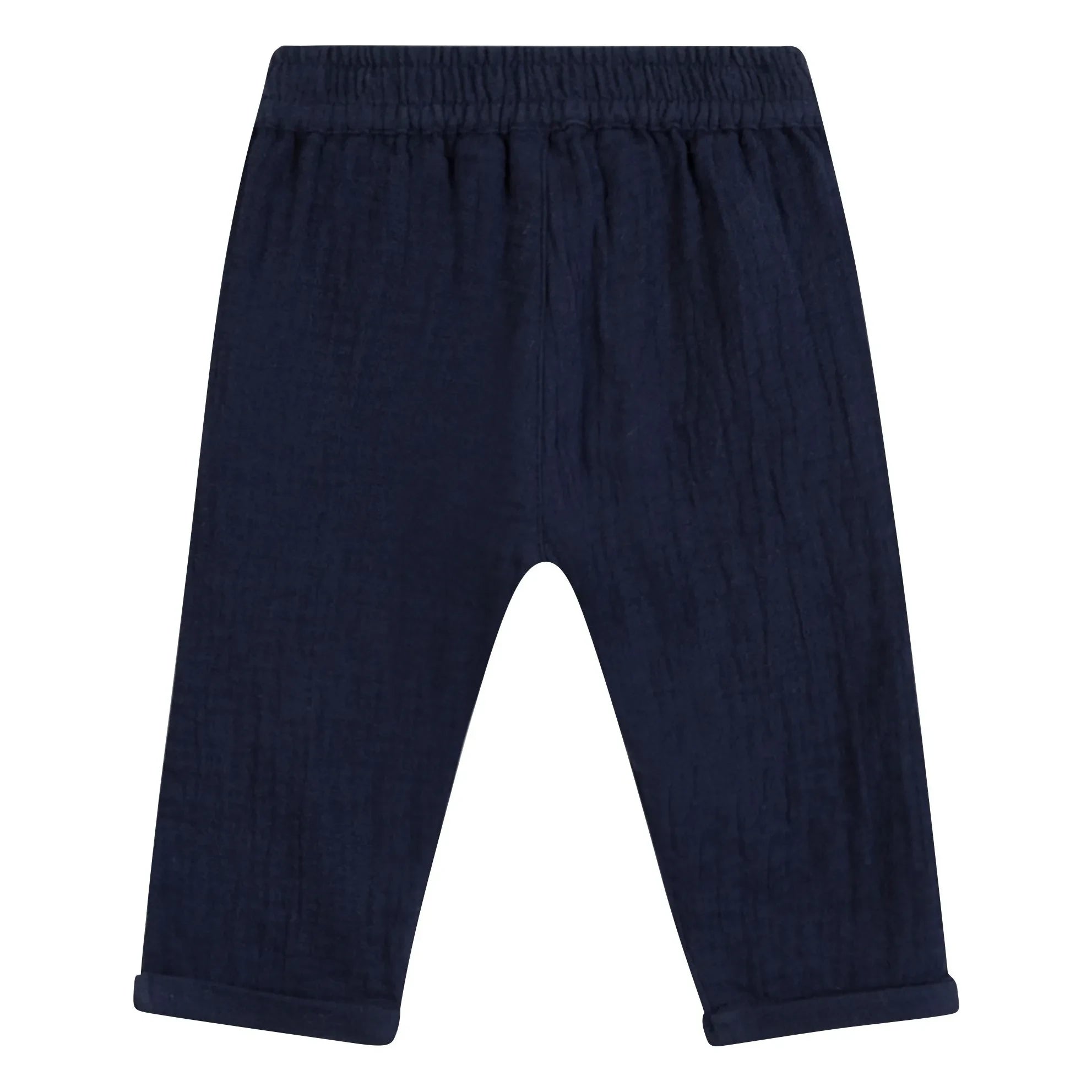 Tartine et Chocolat - Pantalón Abotonado de Gasa de Algodón | Azul Marino