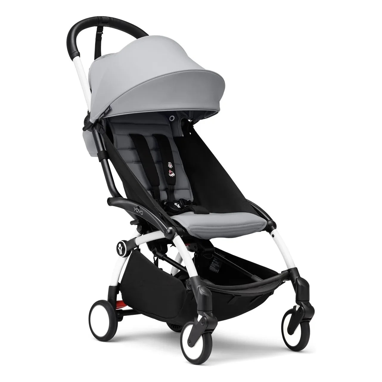 Stokke® - Cochecito YOYO³ completo 0+ y 6+ Chasis blanco | Piedra