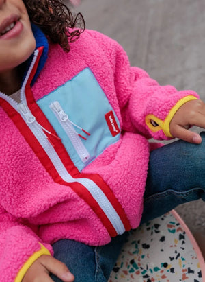 Hello Hossy - Chaqueta de Forro Polar con Cremallera | Fucsia