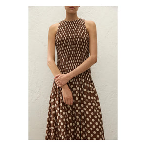 Faithfull the Brand - Vestido de algodón de lunares Luisa | Chocolate